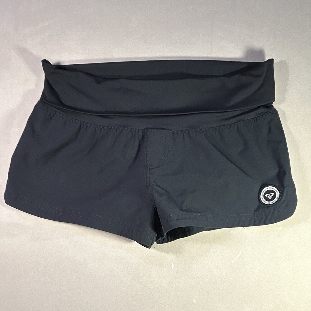 ROXY Women’s Black Athletic Shorts Stretch Pull-On 2" Inseam Gym